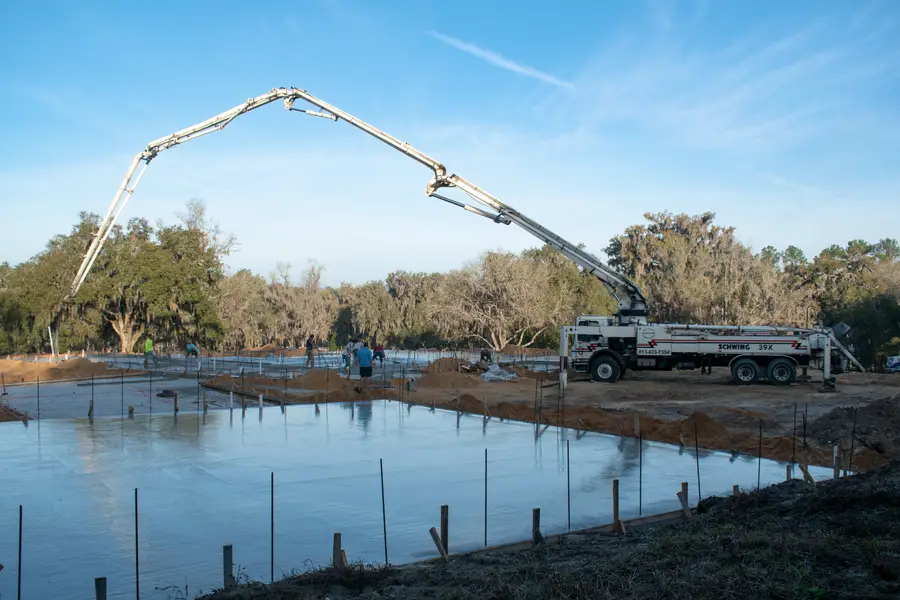Total Concrete crew pouring a concrete foundation