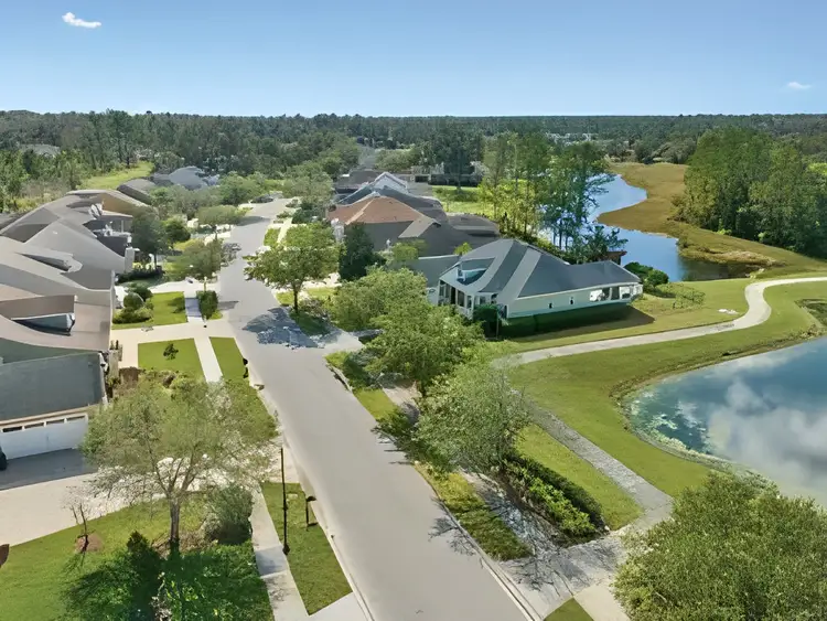 Hernando County neighborhood with concrete driveway and sidewalks