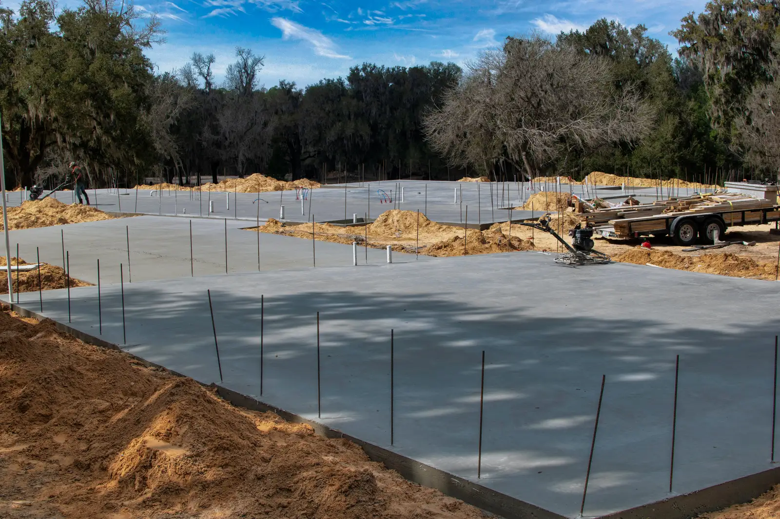 Total Concrete Services finishing a foundation